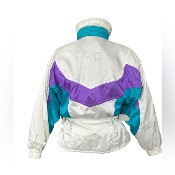Descente Vintage Women’s 80’s Cinched Waist Ski Jacket Size 4 - Picture 5 of 16